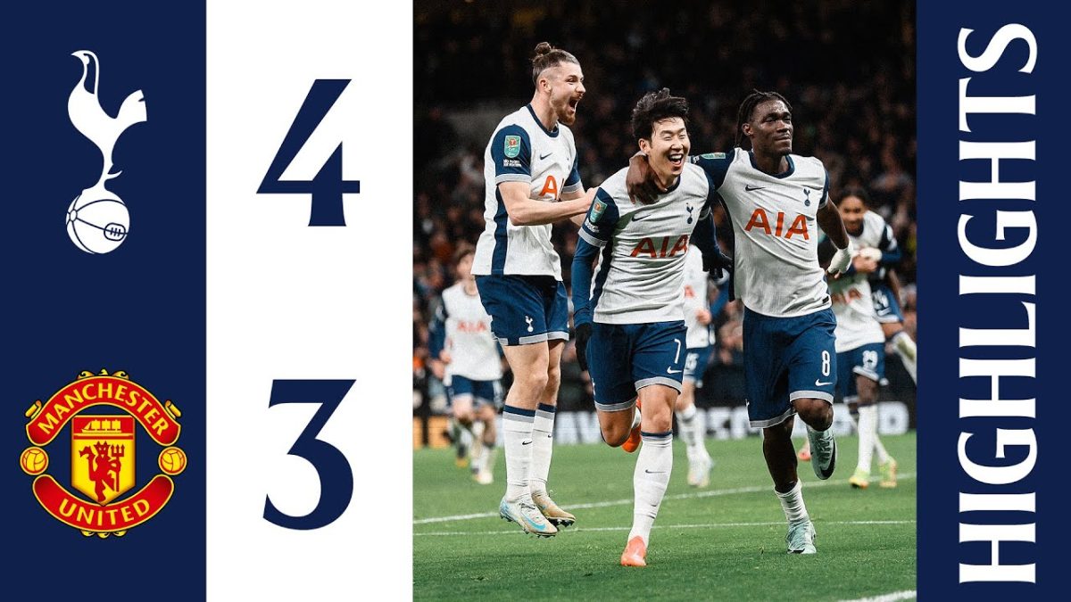 ¡¡HEUNG-MIN SON ANOTA DESDE UNA ESQUINA!! 😵 | Tottenham Hotspur 4-3 Manchester United | Lo más destacado de la Copa Carabao